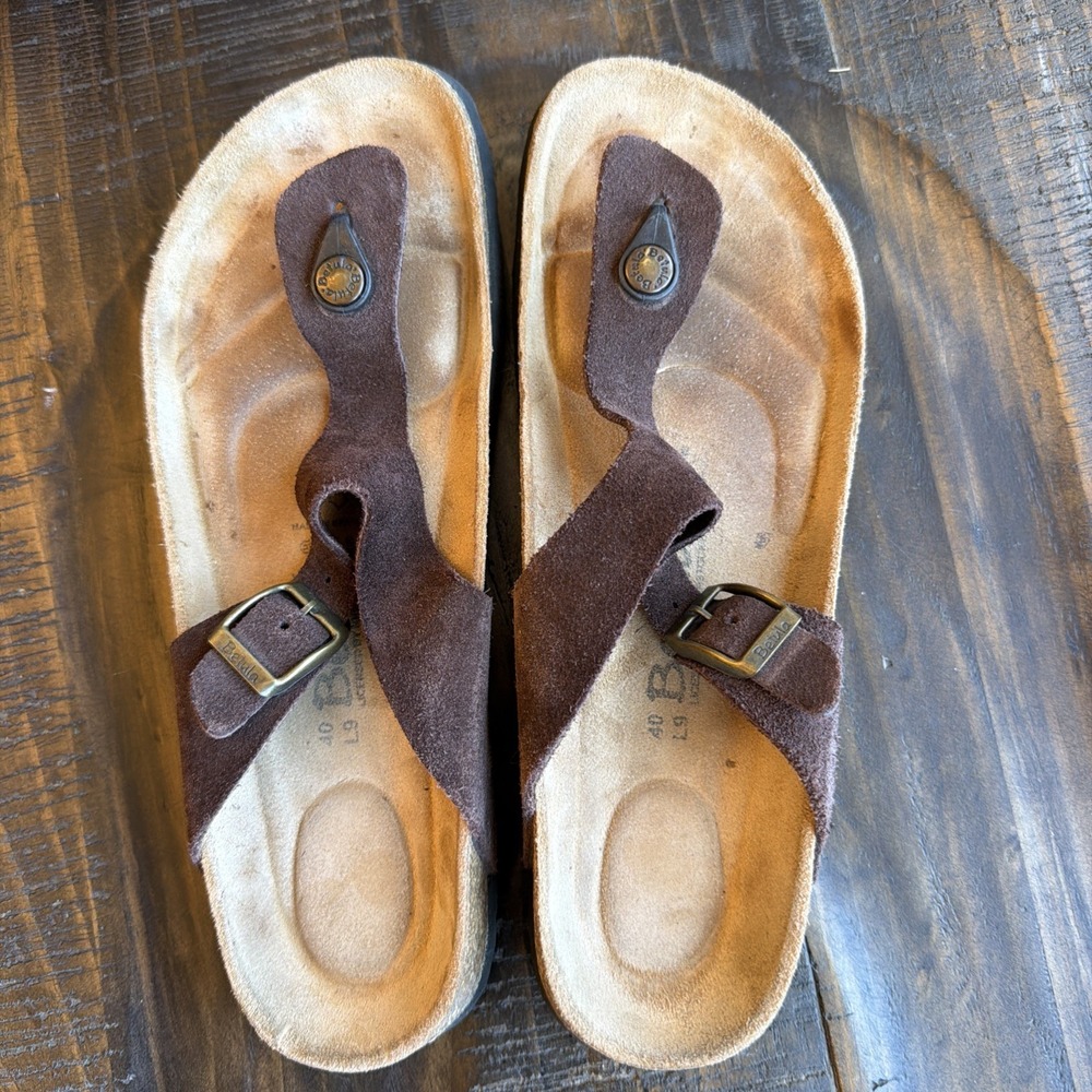Betula by Birkenstock Gizeh Sandals 40 Womens 9 Brown Arizona Thong Flip Flop